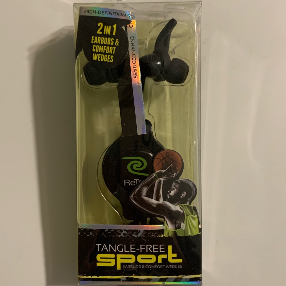ReTrak 2 in 1 Tangle-Free Sport Earbuds and Comfort Wedges